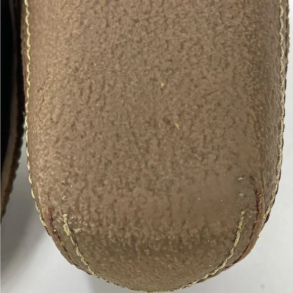 LL Bean Moccasin Slipper Brown Moc Toe Slip-On Loafer Leather 212984 Mens 10 Med - Picture 12 of 14